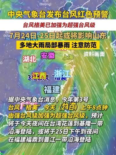 台风格美登陆在即，多地拉响红色预警，风雨影响持续升级